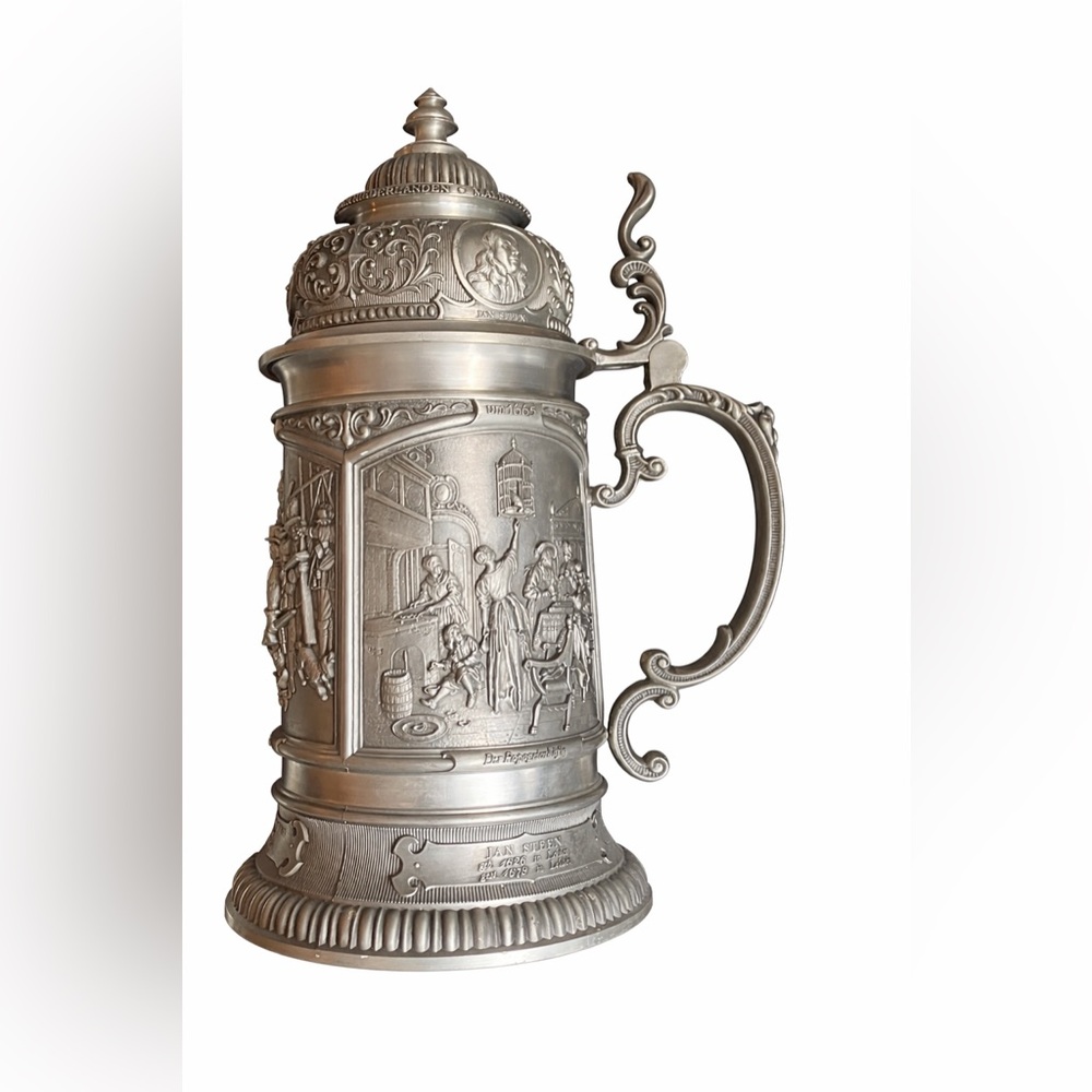 Artina SKS Meisterwerke Old Dutch Masters Pewter Lidded Beer Stein Austria